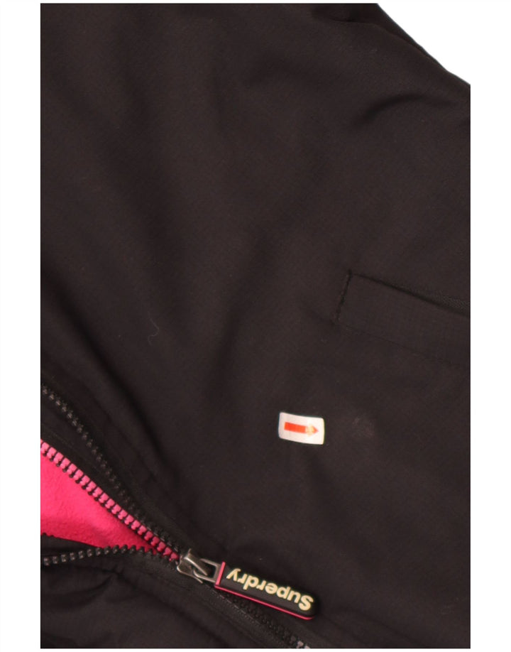 Superdry Γυναικείο τζάκετ αντιανεμικό γραφικό UK 16 μεγάλο μαύρο