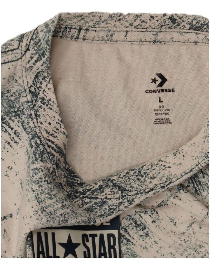 Converse Boys Graphic T-Shirt Top 12-13 ετών Large Off White Check