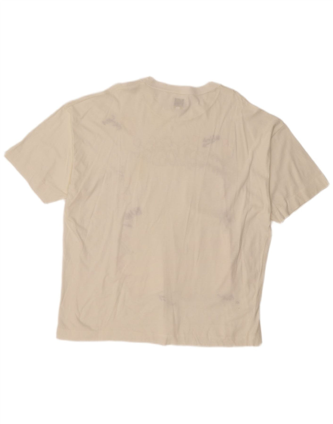 BENETTON Ανδρικό γραφικό T-Shirt Top XL Off White