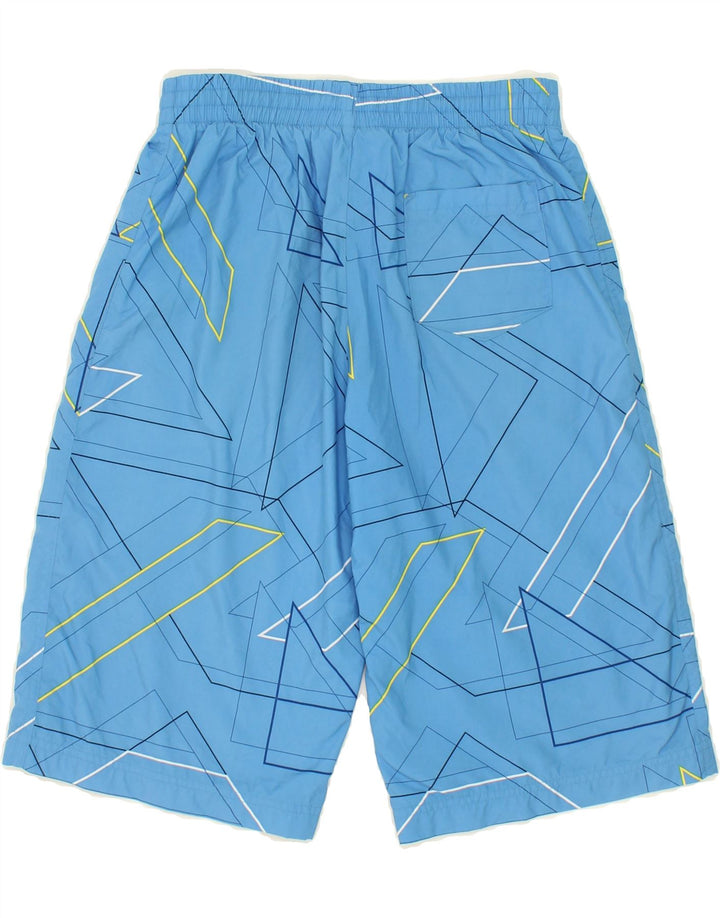 NIKE Boys Sport Shorts 10-11 Years Medium Blue Geometric Polyester Vintage Nike and Second-Hand Nike from Messina Hembry 