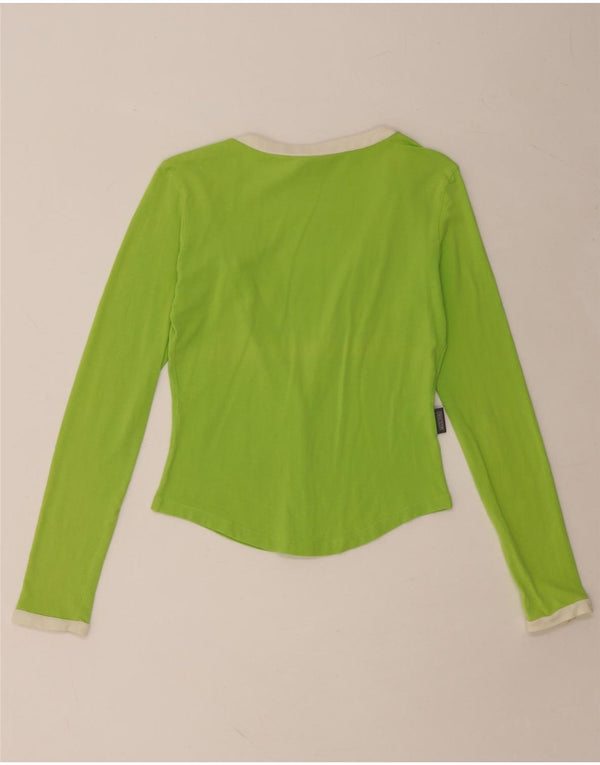 MOSCHINO Womens Cardigan Top UK 14 Medium Green