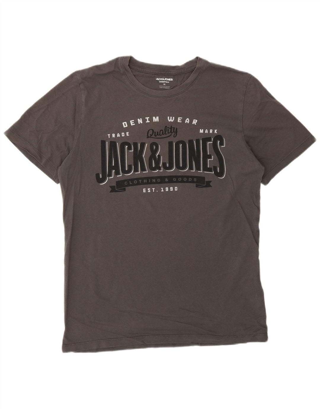 Ανδρικό γραφικό μπλουζάκι Jack & Jones Τοπ μεσαίο γκρι βαμβακερό