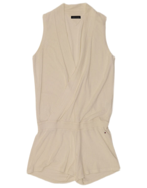 Tommy Hilfiger Γυναικείο Αμάνικο Playsuit UK 10 Small White Βαμβακερό