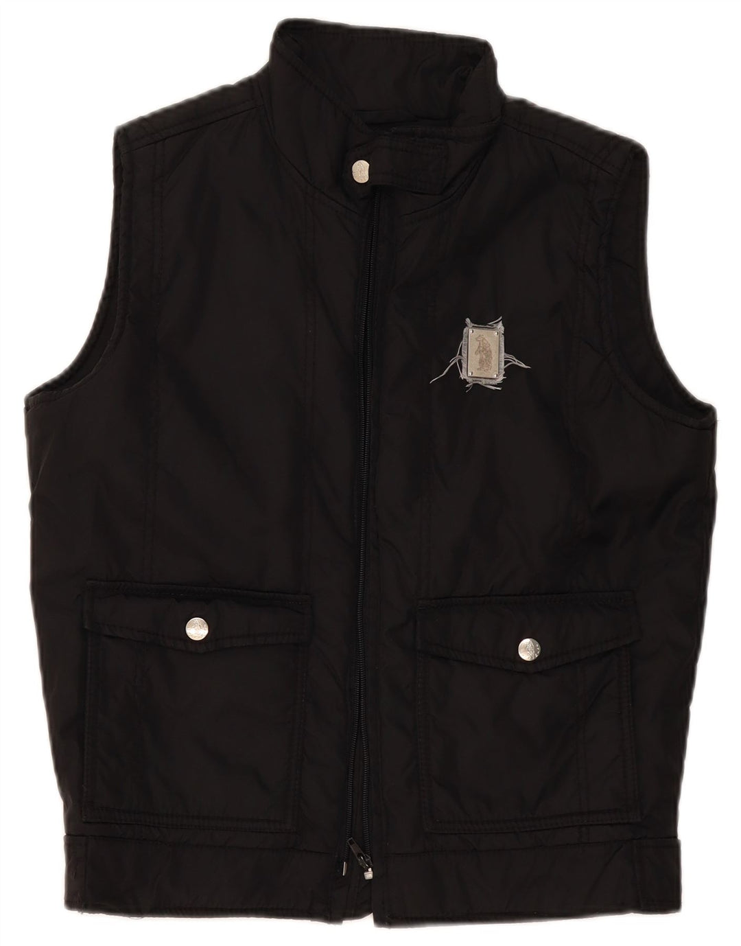 Refrigue Mens Padded Gilet UK 36 Small Black Nylon
