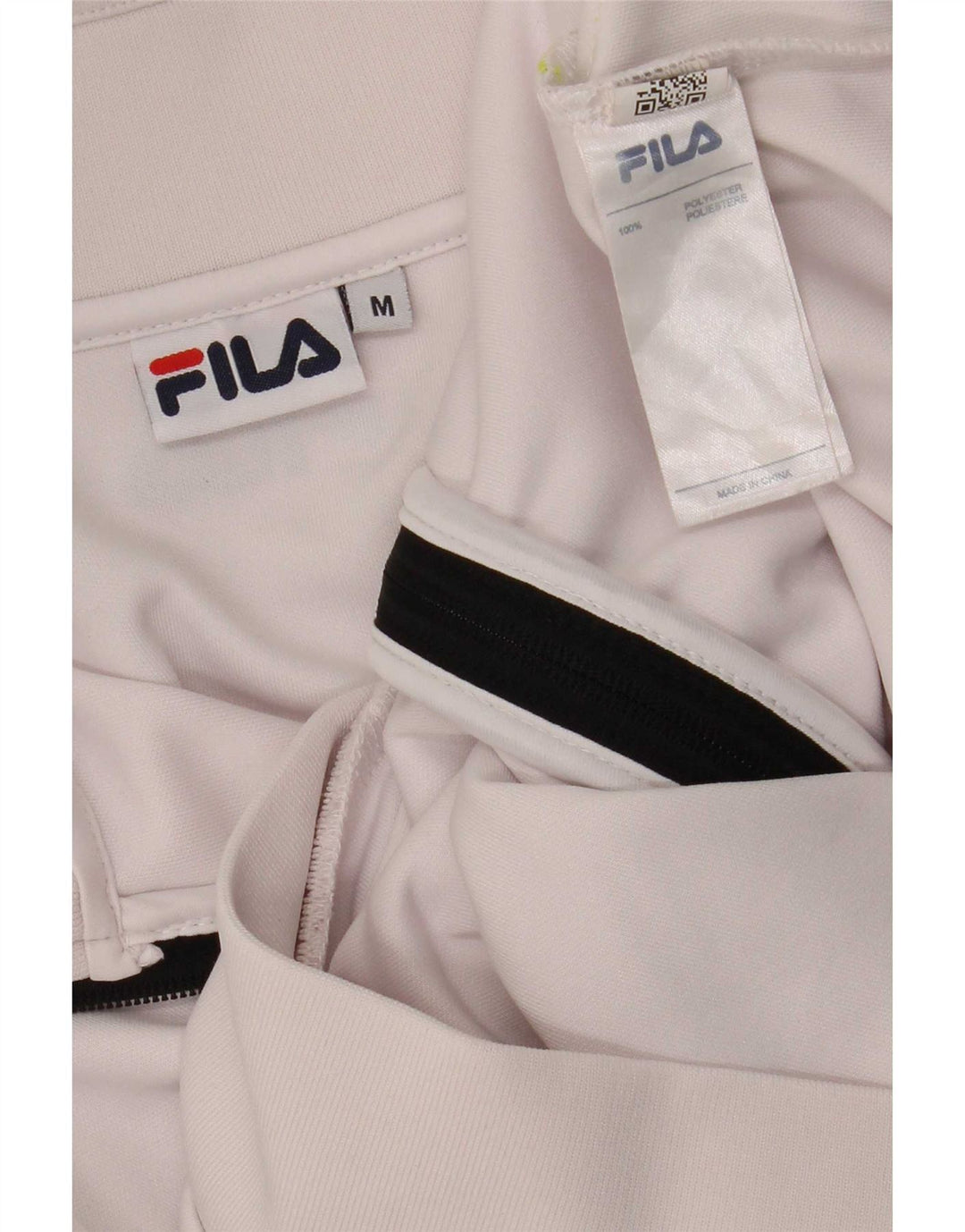 Ανδρική φόρμα γραφική Fila Top Jacket μεσαίου λευκού χρώματος πολυεστέρας