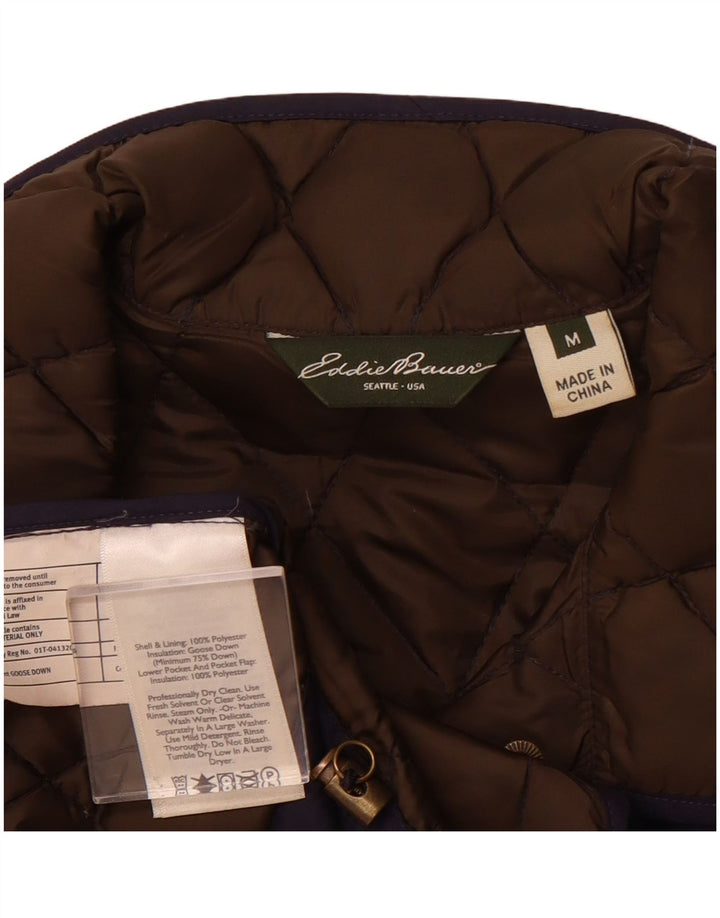EDDIE BAUER Γυναικείο καπιτονέ μπουφάν με επένδυση UK 14 Medium Navy Blue Polyester