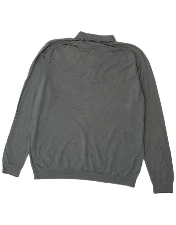 Marks & Spencer Ανδρικό Πόλο πουλόβερ με λαιμόκοψη XL Blue Modal