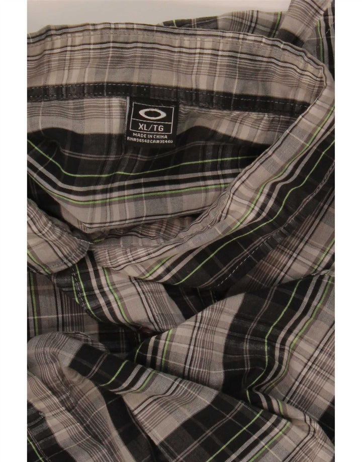 Ανδρικό κοντομάνικο πουκάμισο Oakley XL Grey Check