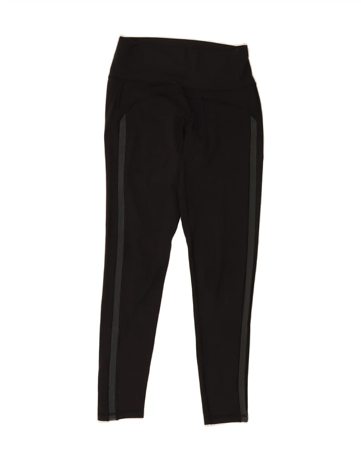 ADIDAS Womens Leggings UK 8/10 Small Black Polyester Vintage Adidas and Second-Hand Adidas from Messina Hembry 