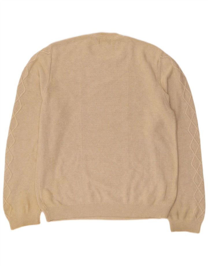 Ανδρικό πουλόβερ Marks & Spencer Tailored Fit Crew Neck Jumper Μεγάλο Μπεζ