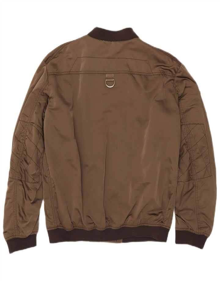 Zara Γυναικείο Bomber Jacket UK 10 Small Khaki Polyester