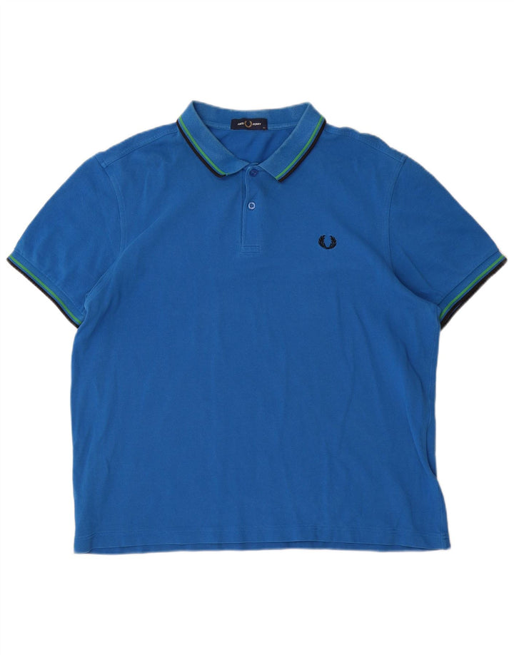 Fred Perry Ανδρικό Πόλο Μπλουζάκι XL Μπλε ριγέ βαμβακερό