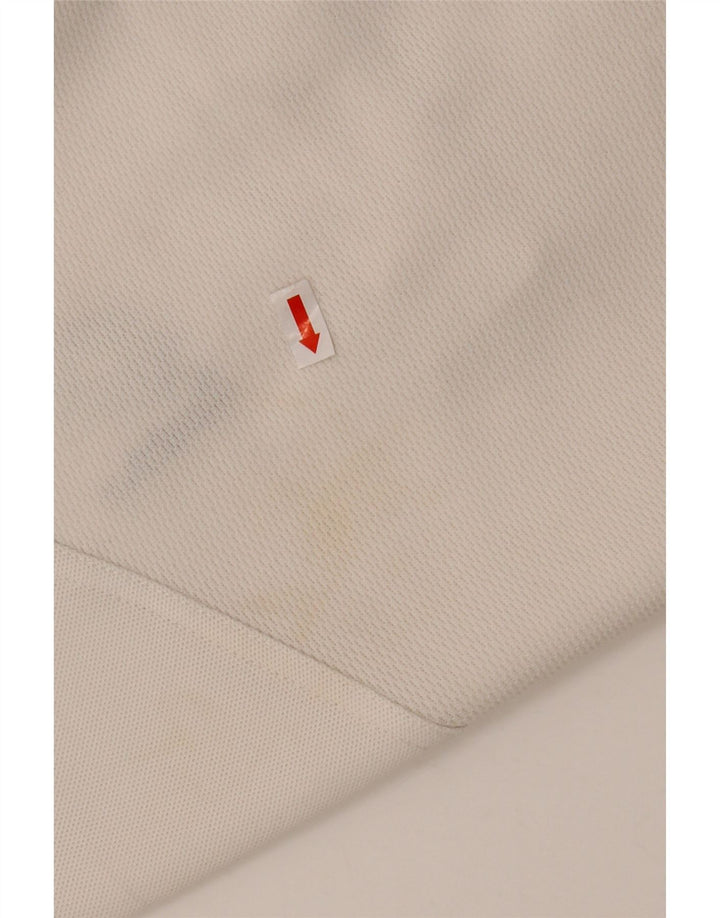 Ανδρικό μπλουζάκι πόλο LOTTO UK 42/44 XL Λευκό πολυεστέρας