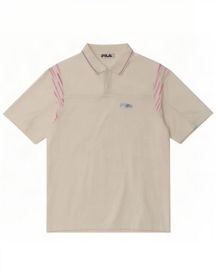 Fila Ανδρικό Πόλο Μπλουζάκι IT 50 Medium White