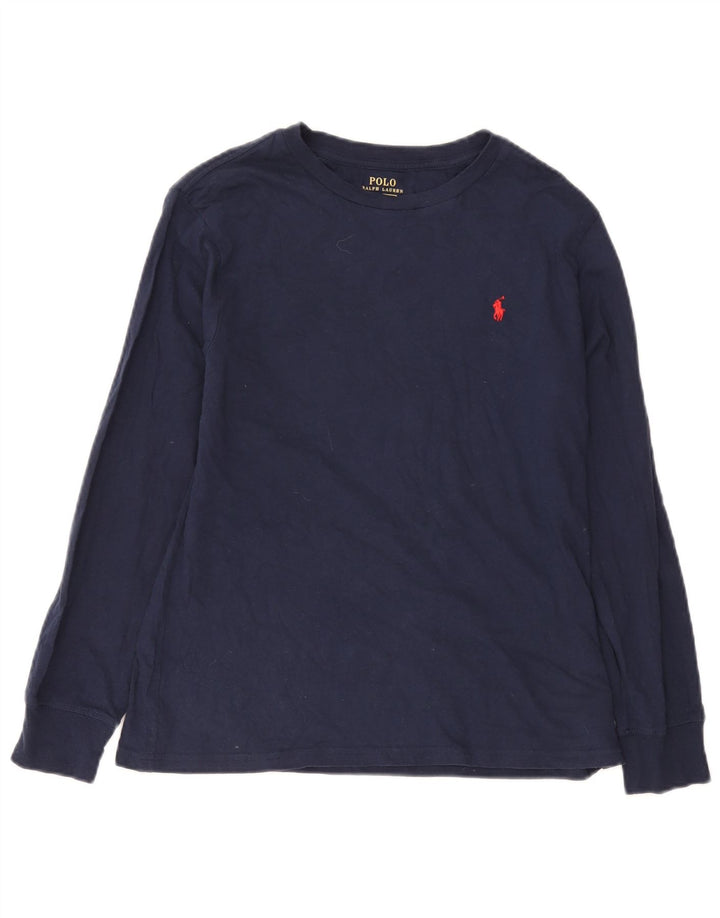 Ralph Lauren Boys Μπλουζάκι μακρυμάνικο 14-15 ετών μεγάλο navy μπλε βαμβακερό