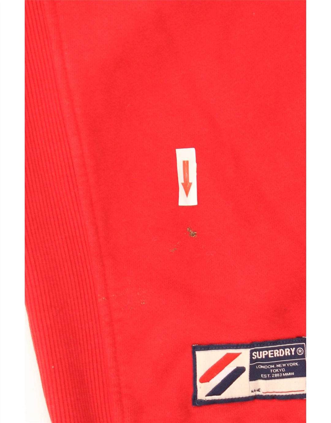Ανδρικό φούτερ με φερμουάρ Superdry πουκάμισο με μεγάλο κόκκινο βαμβακερό