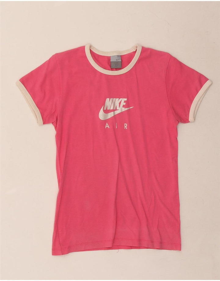 NIKE Girls Air Graphic T-Shirt Top 15-16 ετών XL Ροζ βαμβακερό