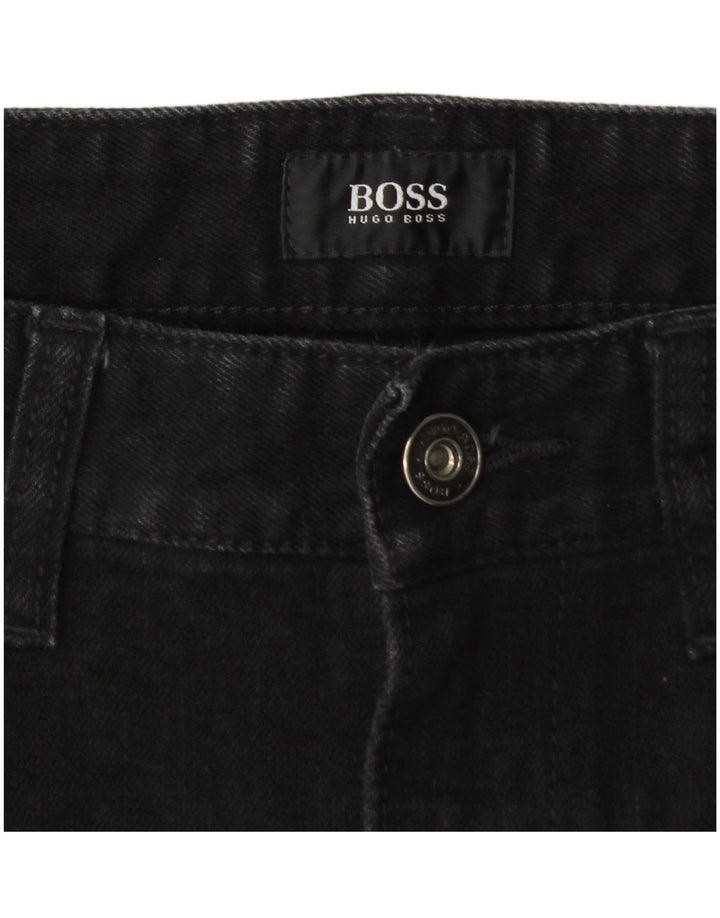 Ανδρικό τζιν Hugo Boss Slim W32 L32 Μαύρο βαμβακερό