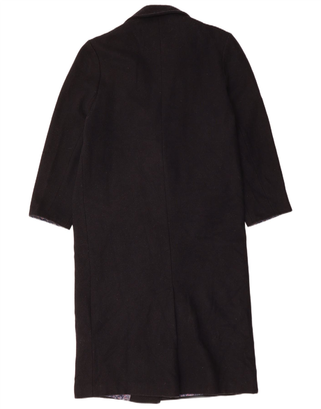 Topshop Γυναικείο παλτό με διπλό στήθος UK 10 Small Navy Blue Wool