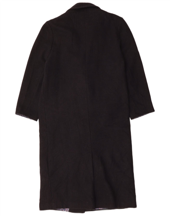 Topshop Γυναικείο παλτό με διπλό στήθος UK 10 Small Navy Blue Wool