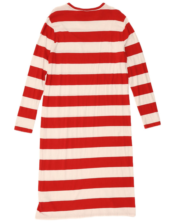 Γυναικείο μακρυμάνικο μπλουζάκι πόλο Ralph Lauren UK 14 μεγάλο κόκκινο ριγέ