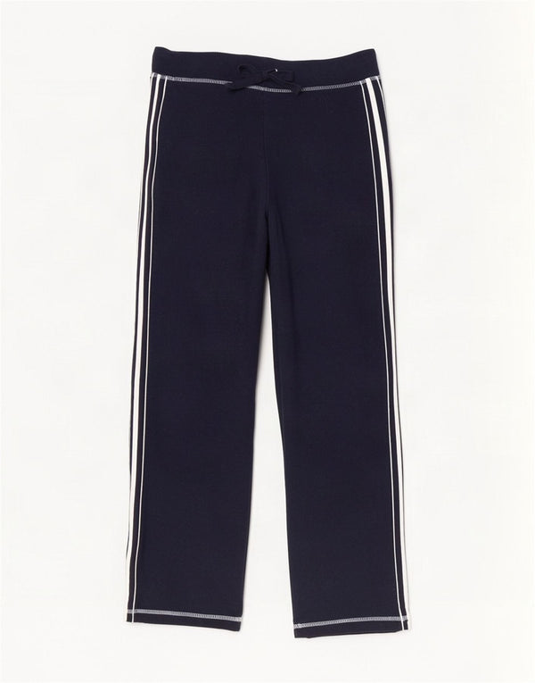 Marks & Spencer Womens Tracksuit Trousers UK 14 Large Navy Blue Cotton