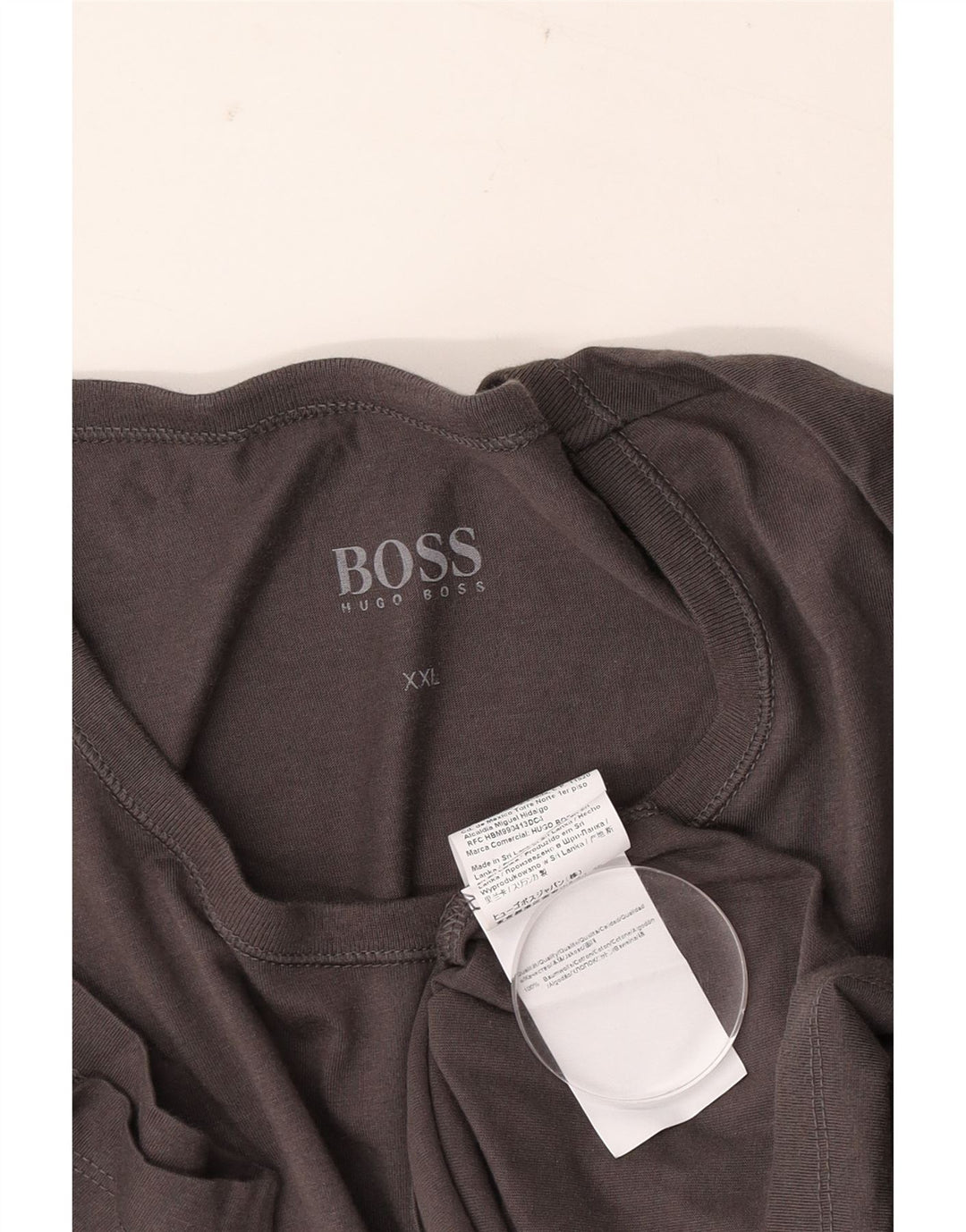 Ανδρικό T-Shirt Hugo Boss Top 2XL Γκρι βαμβακερό