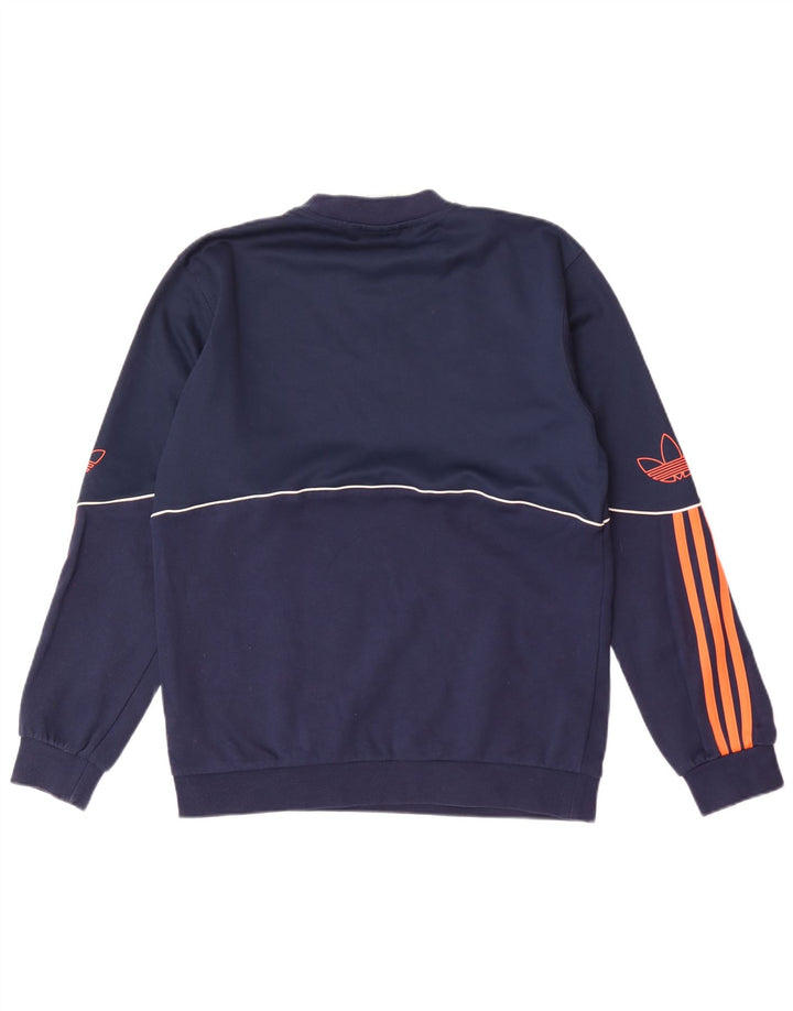 Ανδρικό γραφικό φούτερ Adidas Jumper Small Navy Blue από βαμβακερό