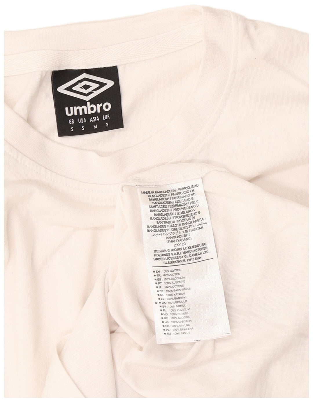 Ανδρικό T-Shirt Umbro Τοπ Μικρό λευκό βαμβακερό