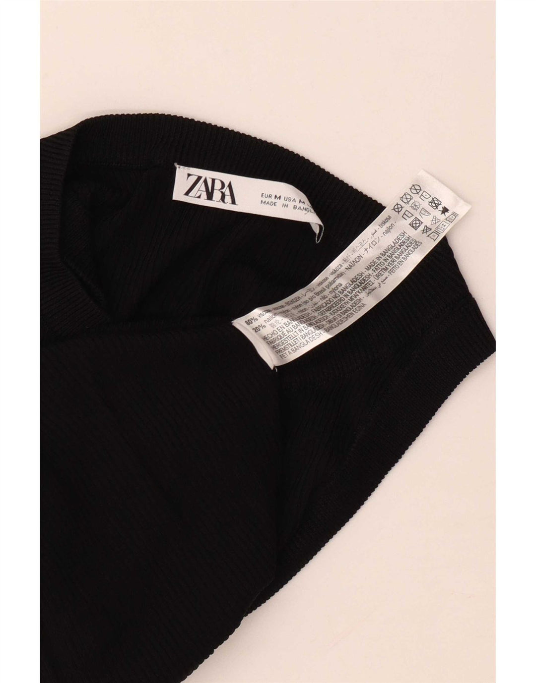 Zara Γυναικείο Γιλέκο Τοπ UK 12 μεσαία μαύρη βισκόζη