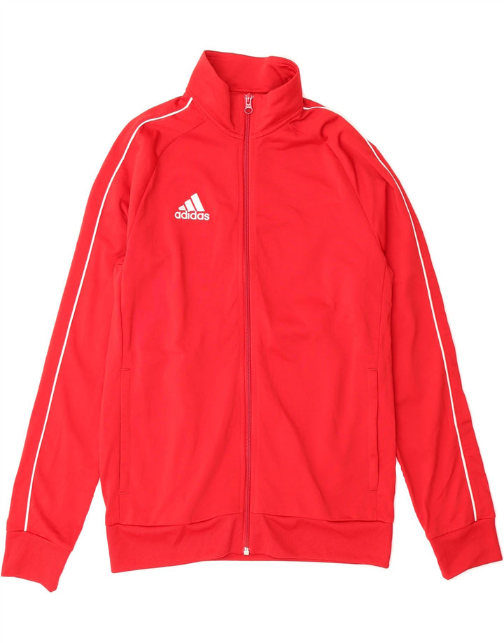 ADIDAS Boys Tracksuit Top Jacket 13-14 Years Red Polyester Vintage Adidas and Second-Hand Adidas from Messina Hembry 