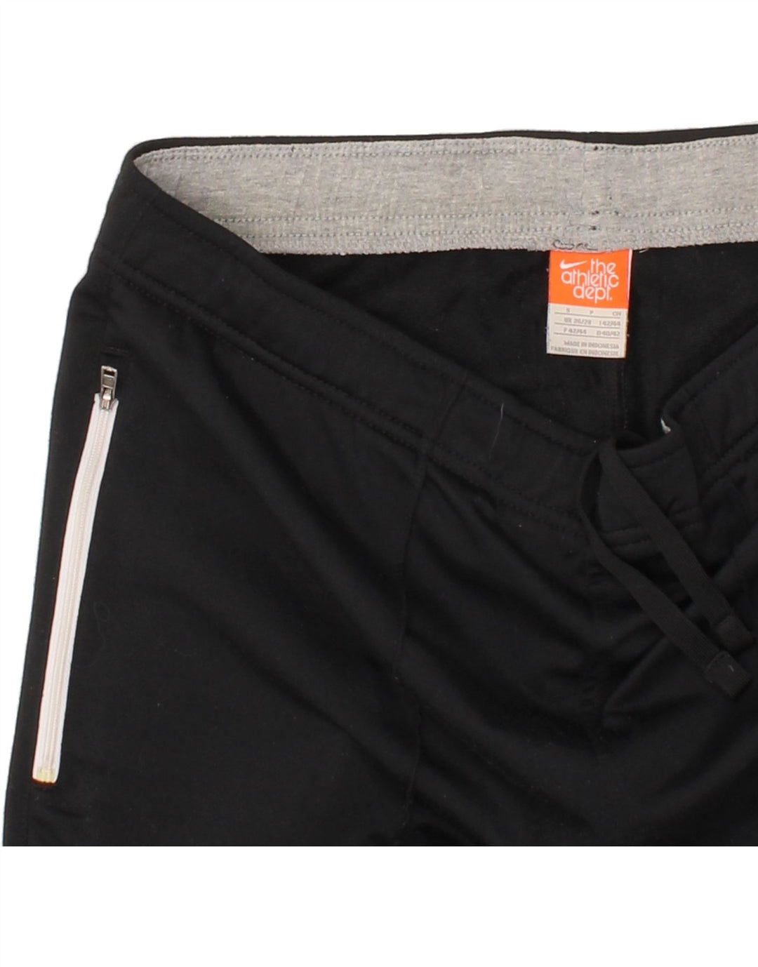 NIKE Mens Tracksuit Trousers UK 26/28 Small Black Polyester Vintage Nike and Second-Hand Nike from Messina Hembry 
