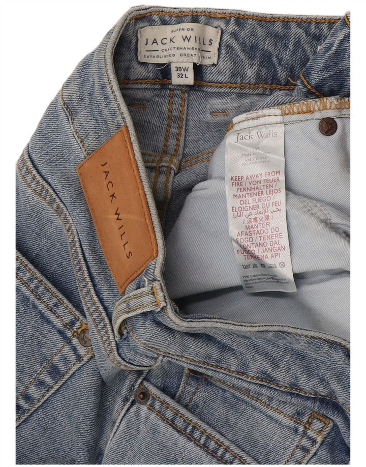 Jack Wills Ανδρικό Slim Jeans W30 L32 Blue Cotton