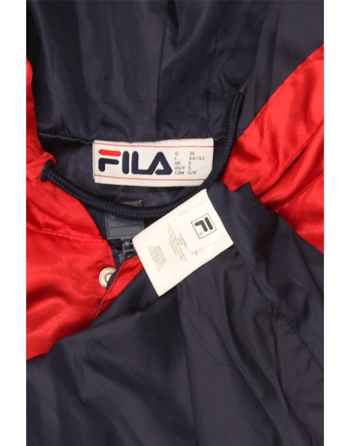 Ανδρικό αδιάβροχο Fila με κουκούλα UK 36 Small Navy Blue Colorblock Πολυεστέρας