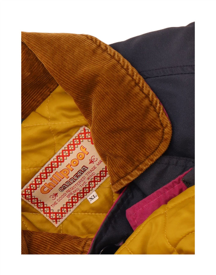 Ανδρικό μπουφάν Carrera Windbreaker UK 42 XL Navy Blue Colorblock Πολυαμίδιο