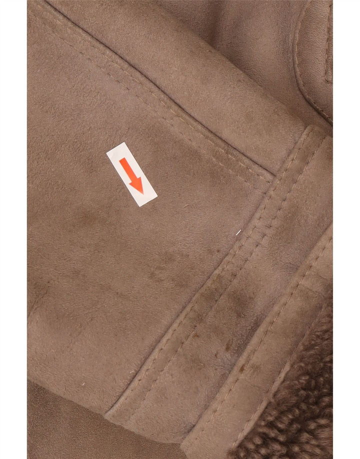 Vintage Γυναικείο Παλτό Shearling IT 46 Large Grey Shearling