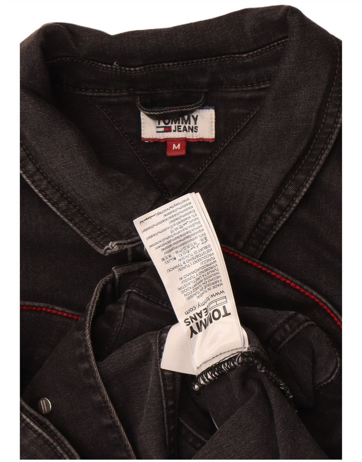 Tommy Hilfiger Γυναικείο τζιν μπουφάν UK 12 μεσαίο μαύρο βαμβακερό