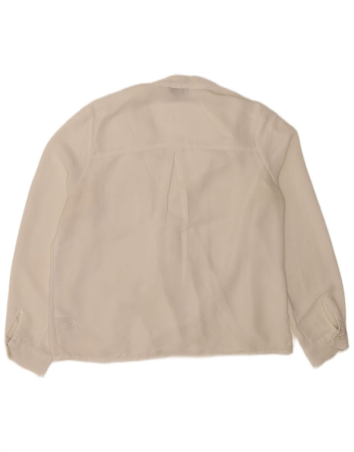 Γυναικεία μακρυμάνικη μπλούζα Topshop Top UK 12 Μεσαίου Λευκού Πολυεστέρα
