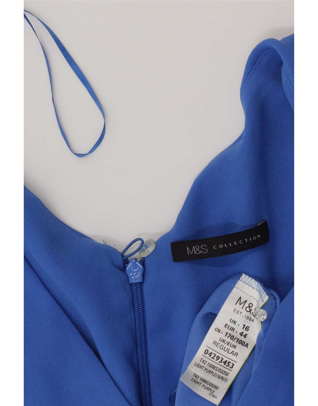 Marks & Spencer Γυναικείο φόρεμα Shift UK 16 Large Blue Polyester