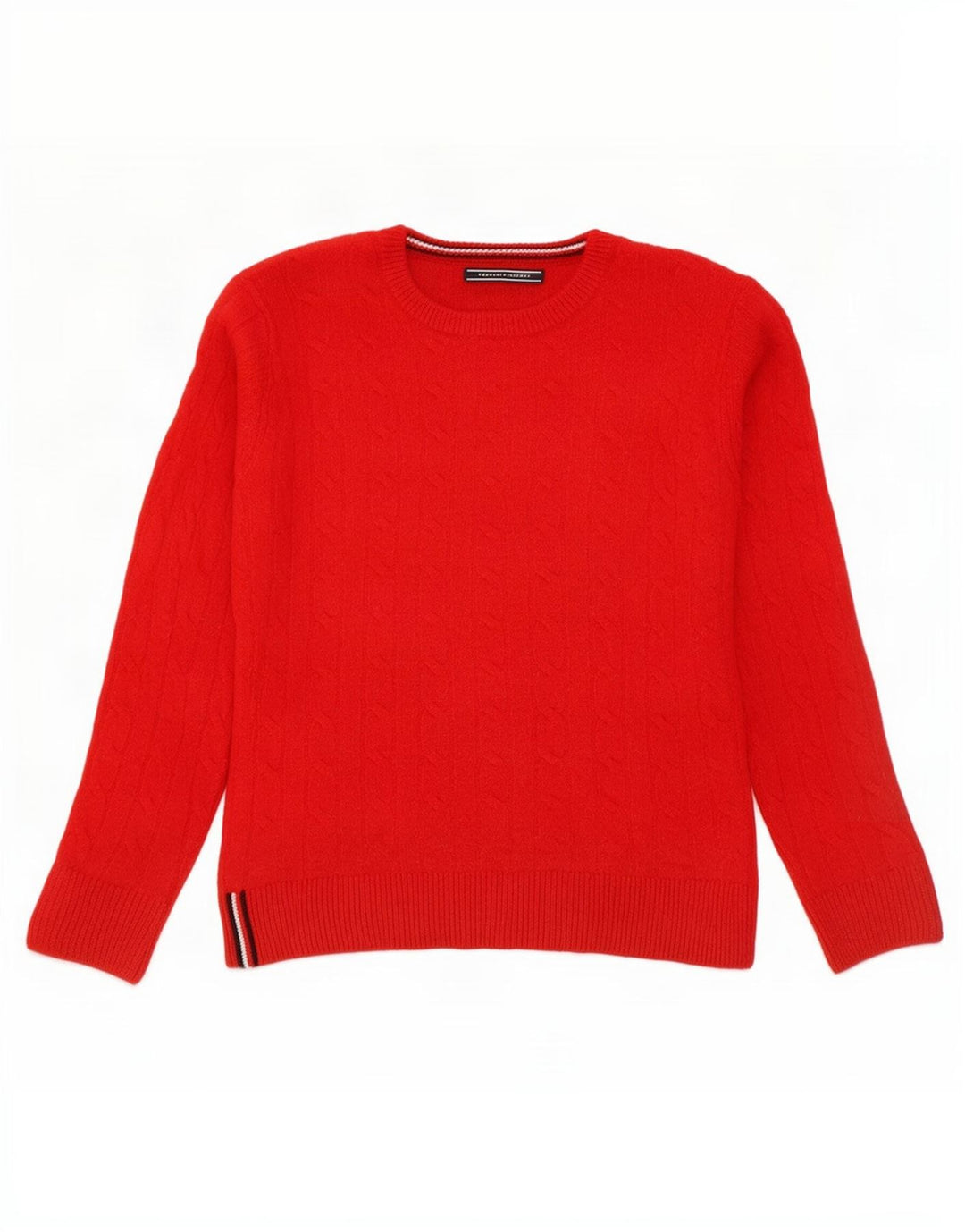 Γυναικείο πουλόβερ Tommy Hilfiger Crew Neck Jumper UK 14 Μεσαίο κόκκινο μαλλί