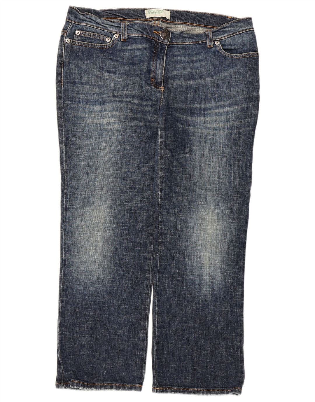 Benetton Γυναικείο Cropped Jeans W34 L25 Blue