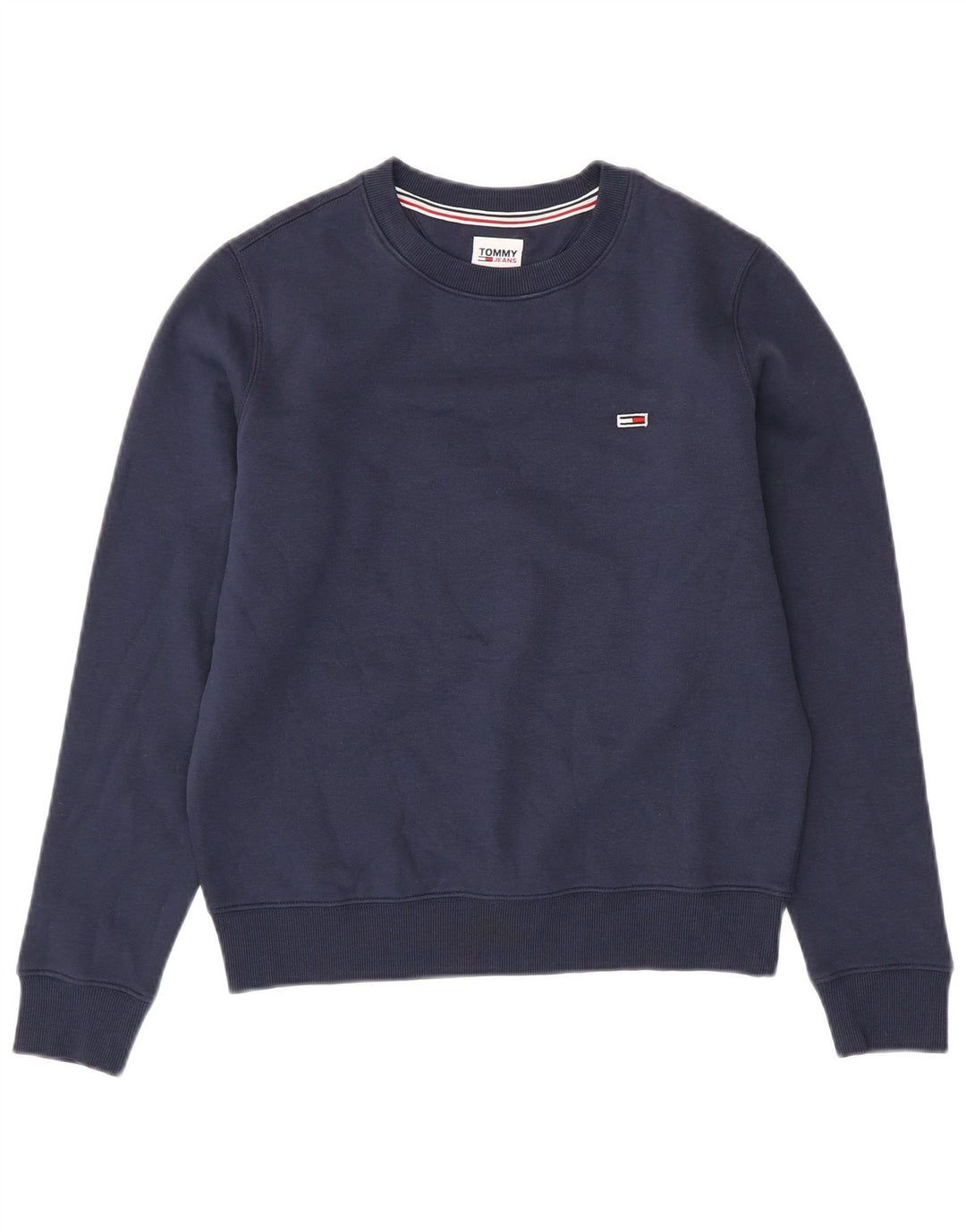 TOMMY HILFIGER Γυναικείο φούτερ μεγάλου μεγέθους Jumper UK 6 XS Navy Blue Cotton