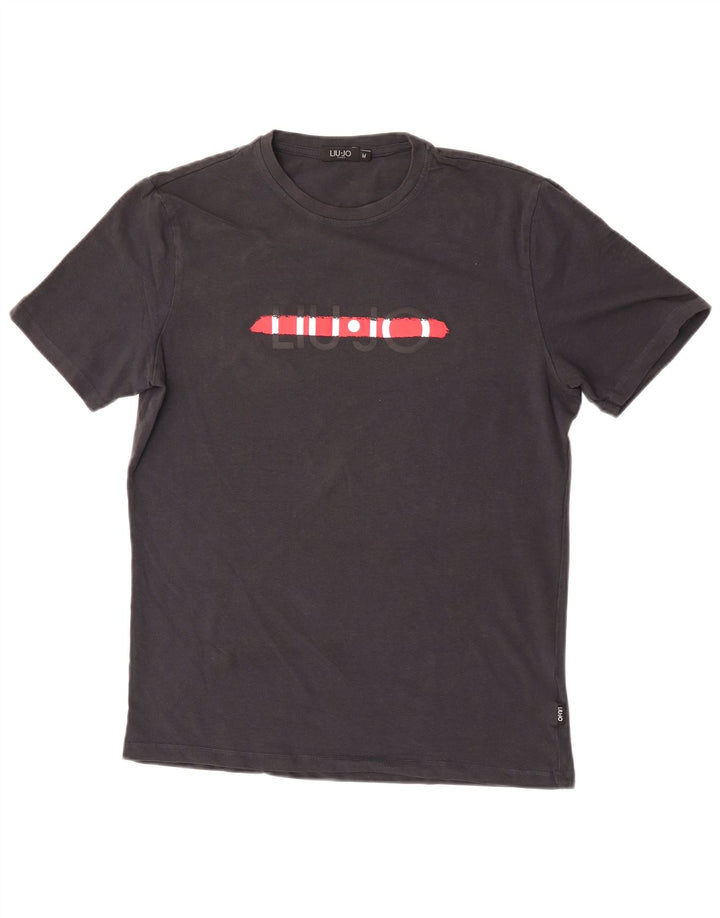 Ανδρικό γραφικό T-Shirt Liu Jo, μεσαίο μαύρο