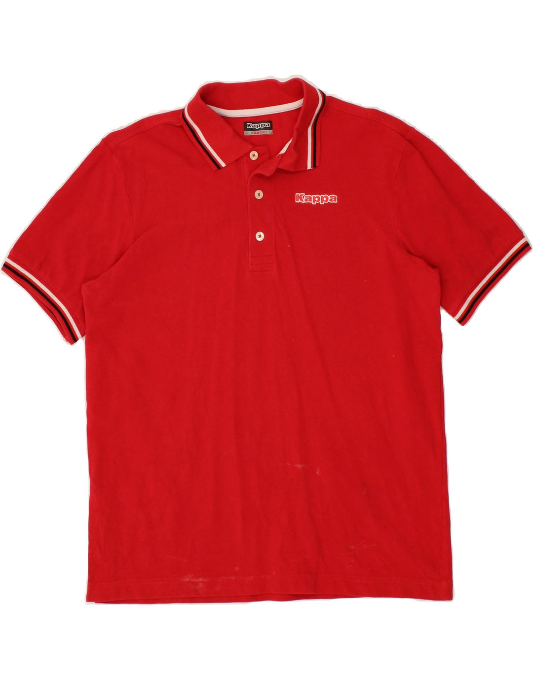 KAPPA Mens Polo Shirt Large Red Cotton Vintage Kappa and Second-Hand Kappa from Messina Hembry 