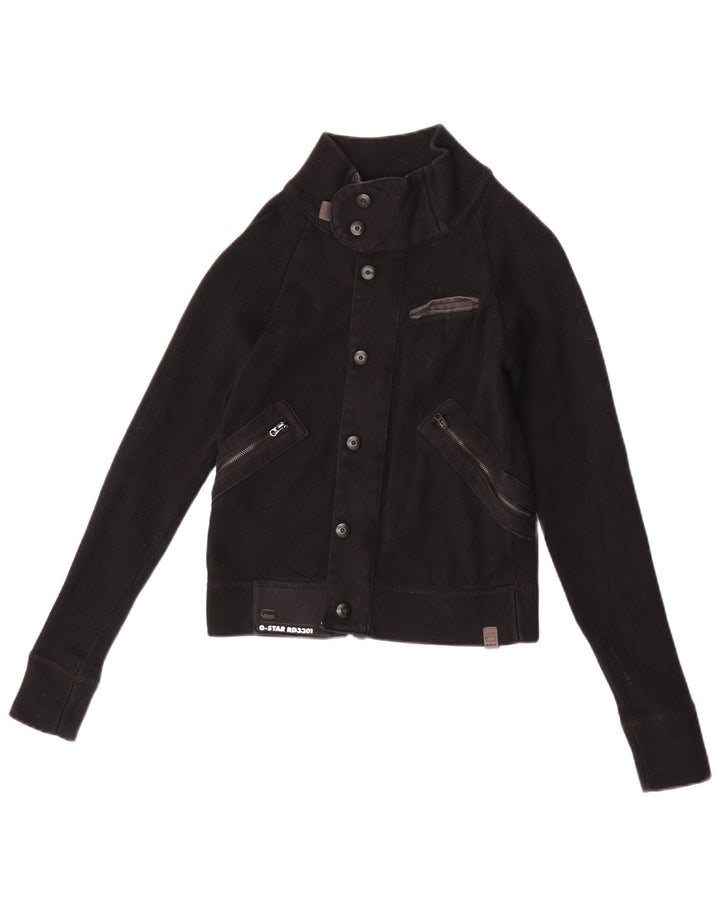 G-Star Γυναικείο Crop Bomber Jacket UK 12 μεσαίο μαύρο βαμβακερό