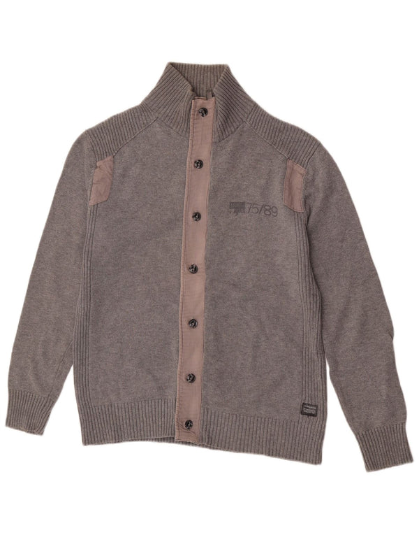 Jack & Jones Ανδρική ζακέτα πουλόβερ μεγάλο γκρι βαμβακερό