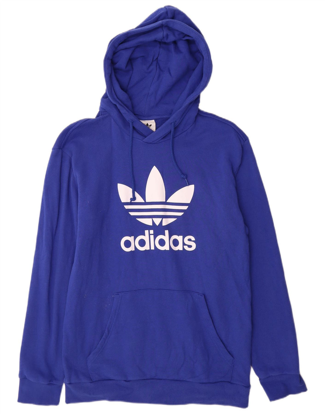 Ανδρικό γραφικό κουκούλα Adidas, μεσαίο μπλε βαμβακερό