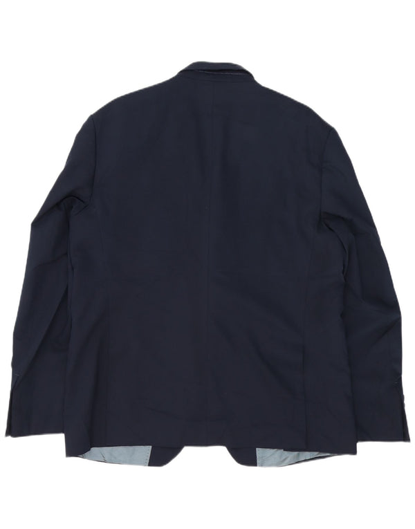 Zara Ανδρικό σακάκι μπλέιζερ με 2 κουμπιά EU 56 XL Navy Blue Viscose