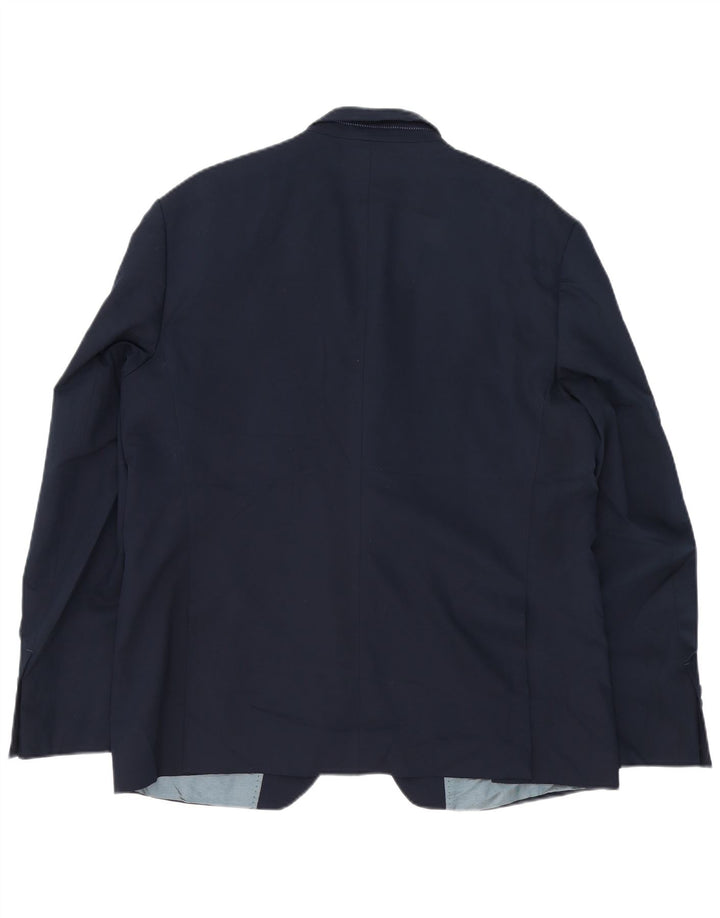 Zara Ανδρικό σακάκι μπλέιζερ με 2 κουμπιά EU 56 XL Navy Blue Viscose