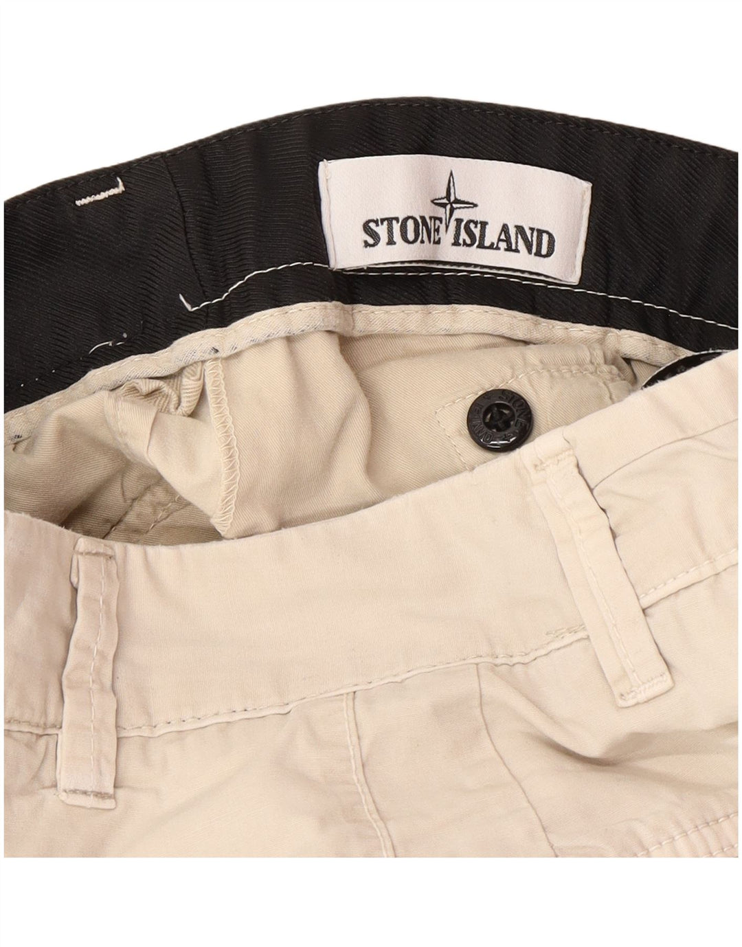 STONE ISLAND Ανδρικό Slim Cargo Παντελόνι W29 L29 Μπεζ Βαμβακερό